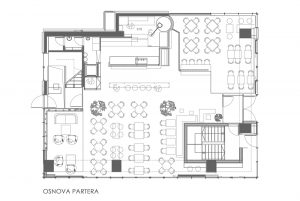 Boutique TROJKA arh studio A4 Studio Beograd enterijer osnova partera