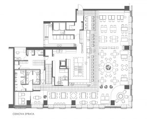 Boutique TROJKA arh studio A4 Studio Beograd enterijer osnova sprata