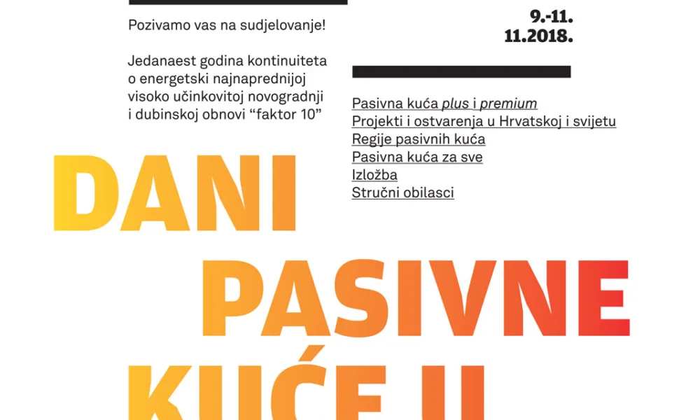 11. DANI PASIVNE KUĆE