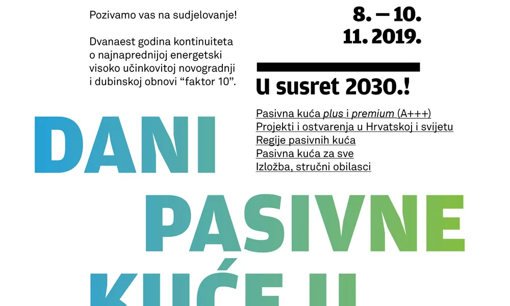 12. dani pasivne kuće u Hrvatskoj