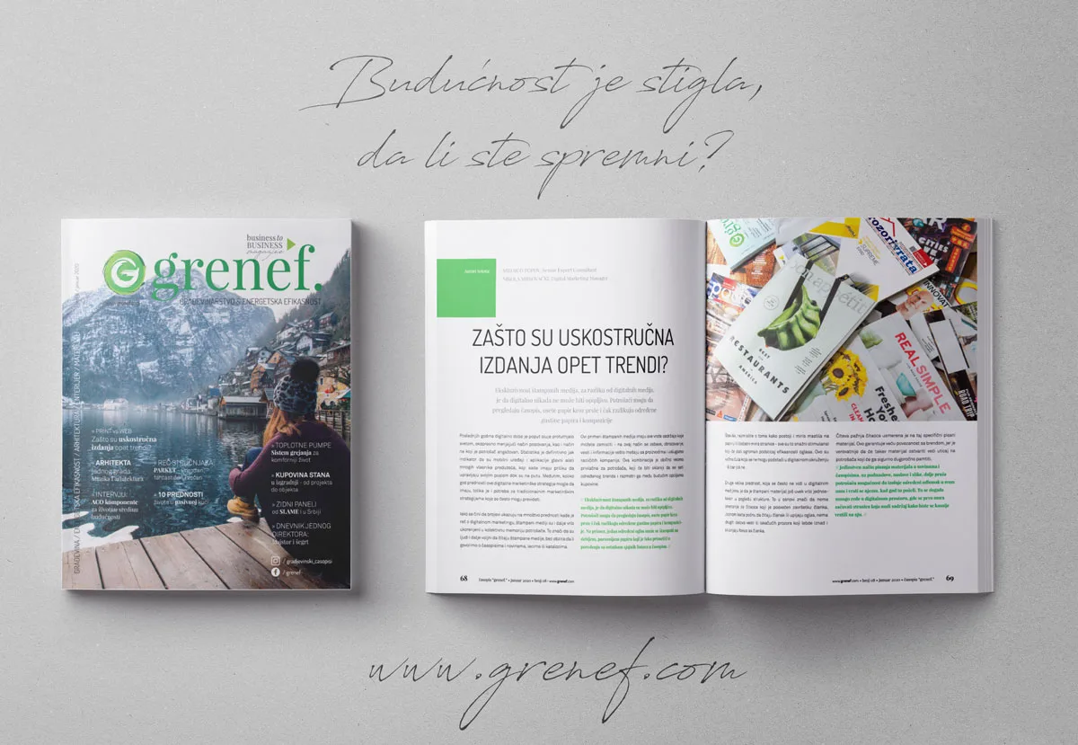 Časopis GRENEF - Građevinarstvo & Energetska Efikasnost broj 8, januar 2020