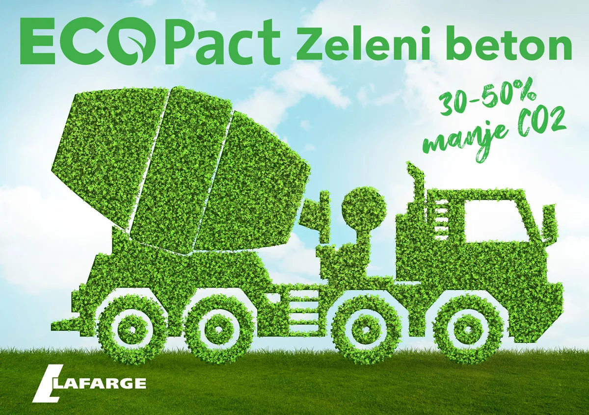 ECOPact Zeleni beton, materijal sa smanjenim sadržajem ugrađenog ugljenika