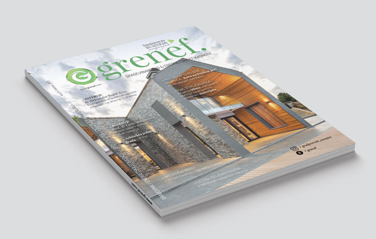 Časopis GRENEF - Građevinarstvo & Energetska Efikasnost broj 15, oktobar 2021