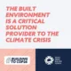 COP26 Cities Regions and Built Environment Day