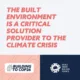 COP26 Agenda izgrađene životne sredine je aktivna