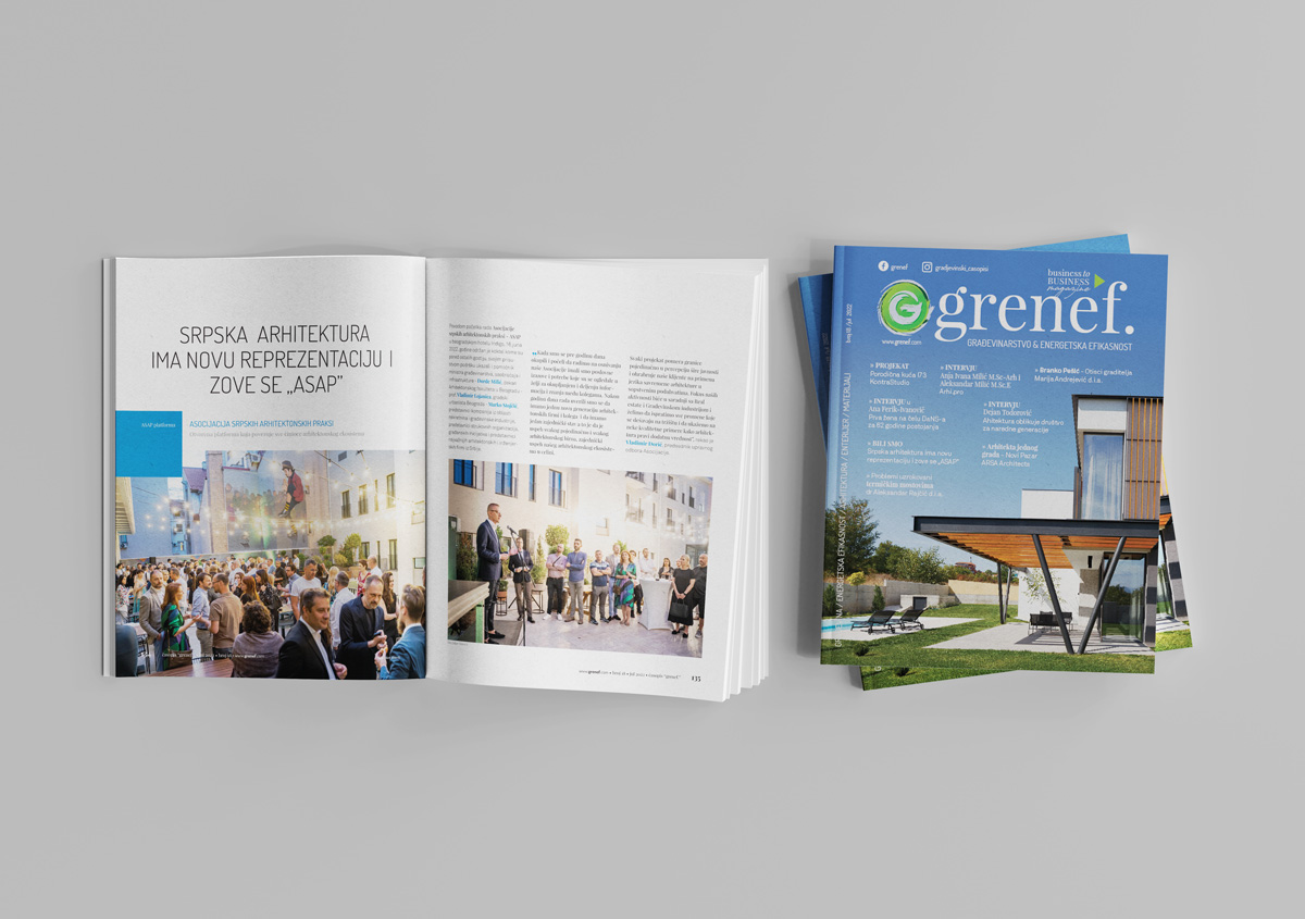 Časopis GRENEF - građevinarstvo & energetska efikasnost, broj 18, jul 2022