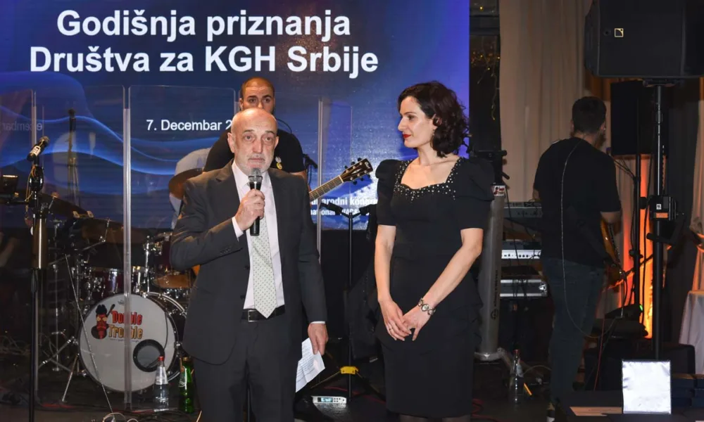 Dodelu godišnjih priznanja Društva za KGH Srbije vodili su prof. dr Milovan Živković i doc. dr Milena Otović