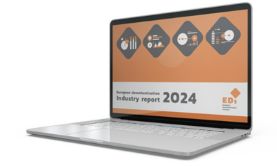 Anketa evropske industrije za dekontaminaciju 2024 prikazano na lap topu