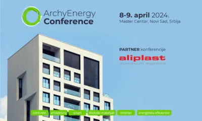 najava stručne konferencije ArchyEnergy koja će se održati8.i9. aprila, gde je aliplast partner konferencije