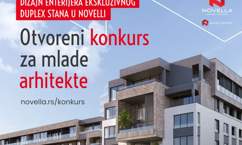 Kompanija Rapid Invest d.o.o., u saradnji sa Departmanom za arhitekturu i urbanizam Fakulteta tehničkih nauka u Novom Sadu, raspisuje konkurs za idejno rešenje dizajna enterijera ekskluzivnog duplex stana u poslovno-stambenom kompleksu „Novella”. Ukupan nagradni fond iznosi 650.000 RSD