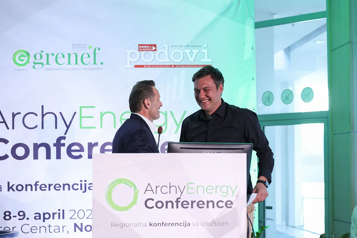 Predrag Rađen i Dejan Ćirjaković najava otvaranja ArchyEnergy 2024 konferencije