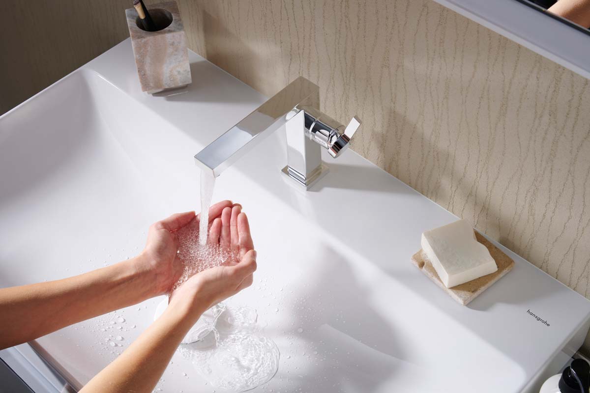 Slavine Tecturis na umivaoniku / foto: Hansgrohe