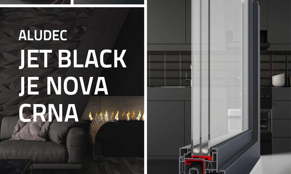 aluplast prozorski profili u Jet black boji / foto: aluplast