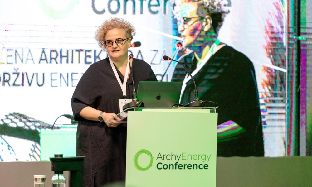 Arhitektica Milka Gnjato na otvaranju sajma i stručne konferencije ArchyEnergy 2025 / foto: ArchyEnergy