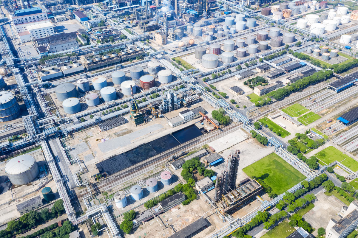 Industrijska zona iz vazduha 