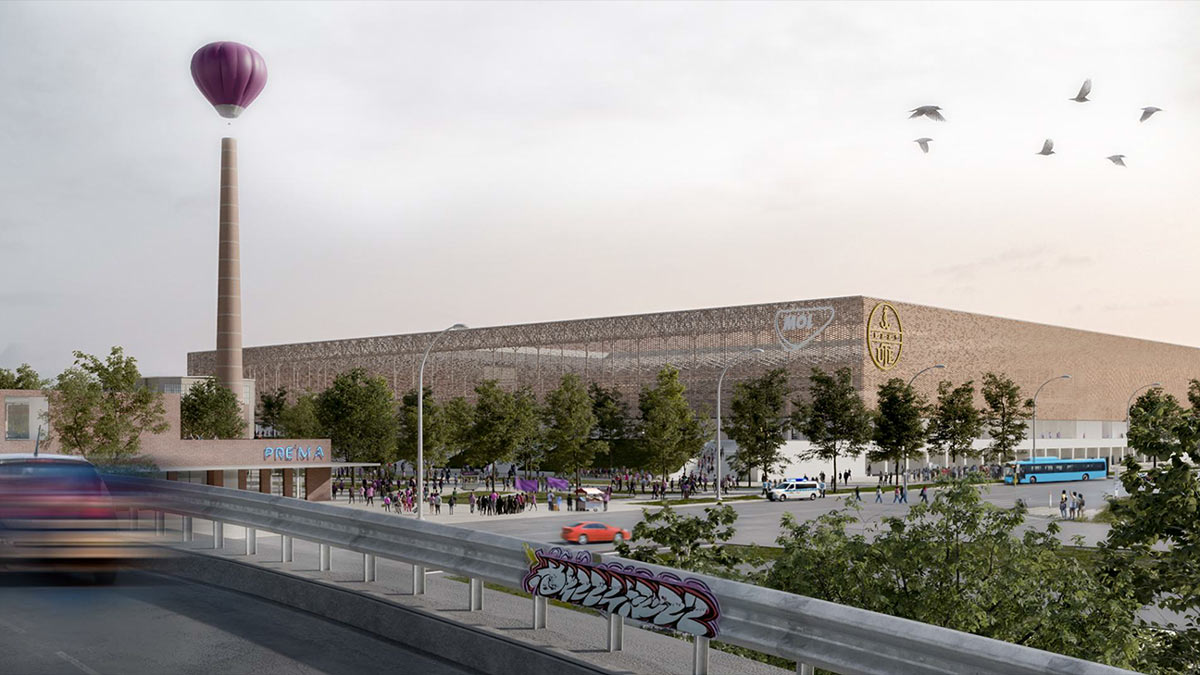 Eksterijer novog stadiona Újpest FC / 3D vizualizacija: Újpest FC