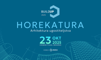 Portal Gradnja organizuje konferenciju BuildUp 2025: Horekatura - Arhitektura ugostiteljstva / baner: Gradnja