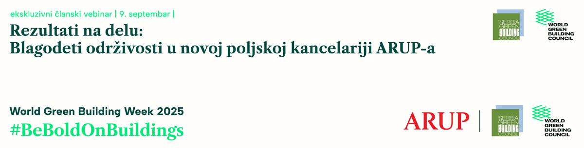 Rezultati na delu: blagodeti održivosti u novoj poljskoj kancelariji ARUP-a / baner: GBC Srbija