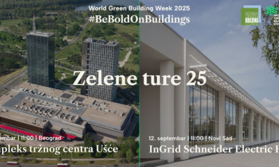 Zelene ture 25: Kompleks tržnog centra Ušće u Beogradu i InGrid Schneider Electric Hub u Novom Sadu / foto: GBC Srbija