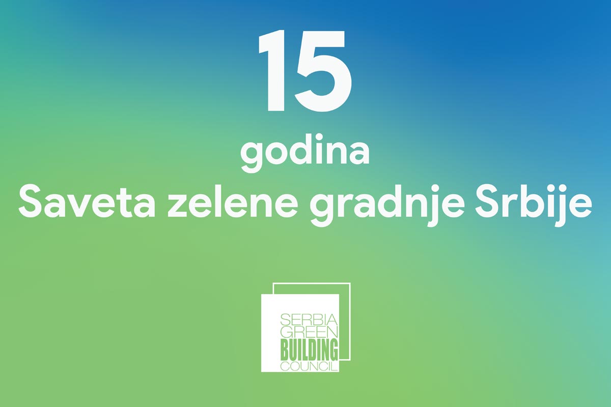 Savet zelene gradnje Srbije obeležio 15 godina postojanja / baner: GBC Srbija