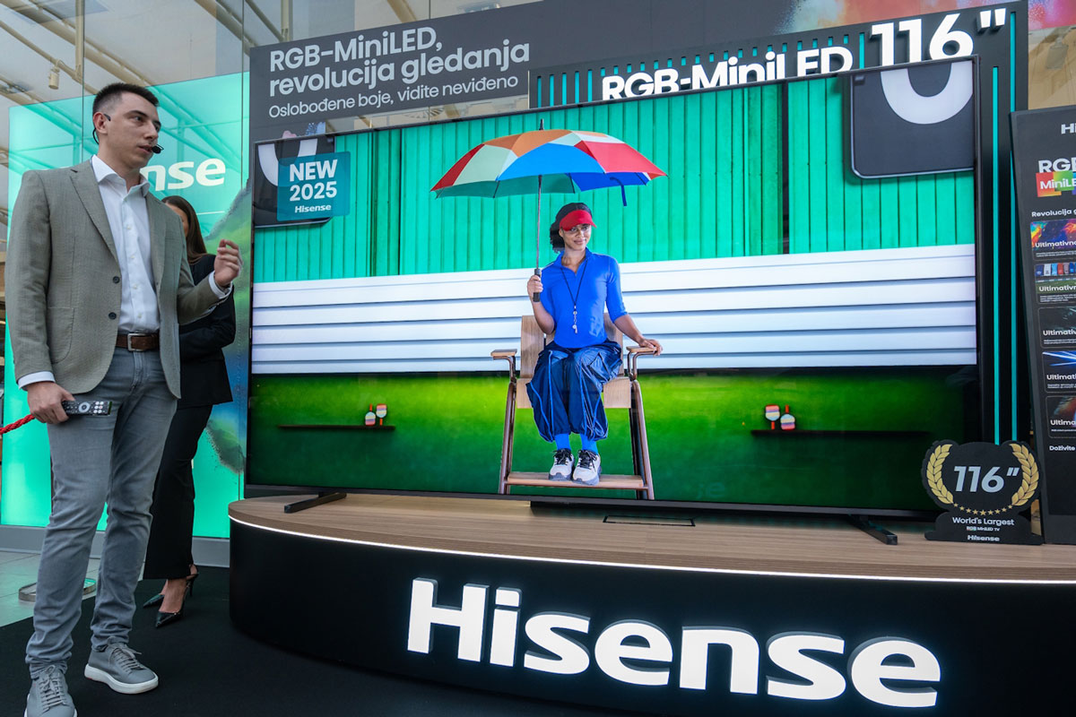 Marko Tadić na premijeri televizora Hisense 116UXQ / foto: Hisense