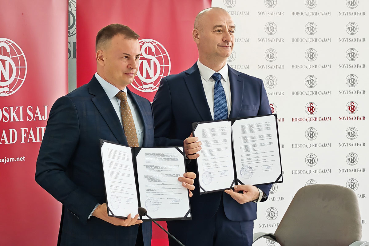 Pokrajinski sekretar za privredu i turizam dr Nenad Ivanišević i generalni direktor Novosadskog sajma mr Slobodan Cvetković