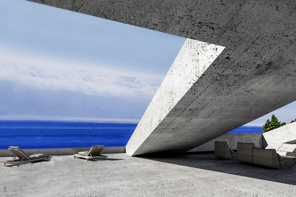 Projekat: The Subterram, pogled sa terase / 3D vizualizacija: PROARH