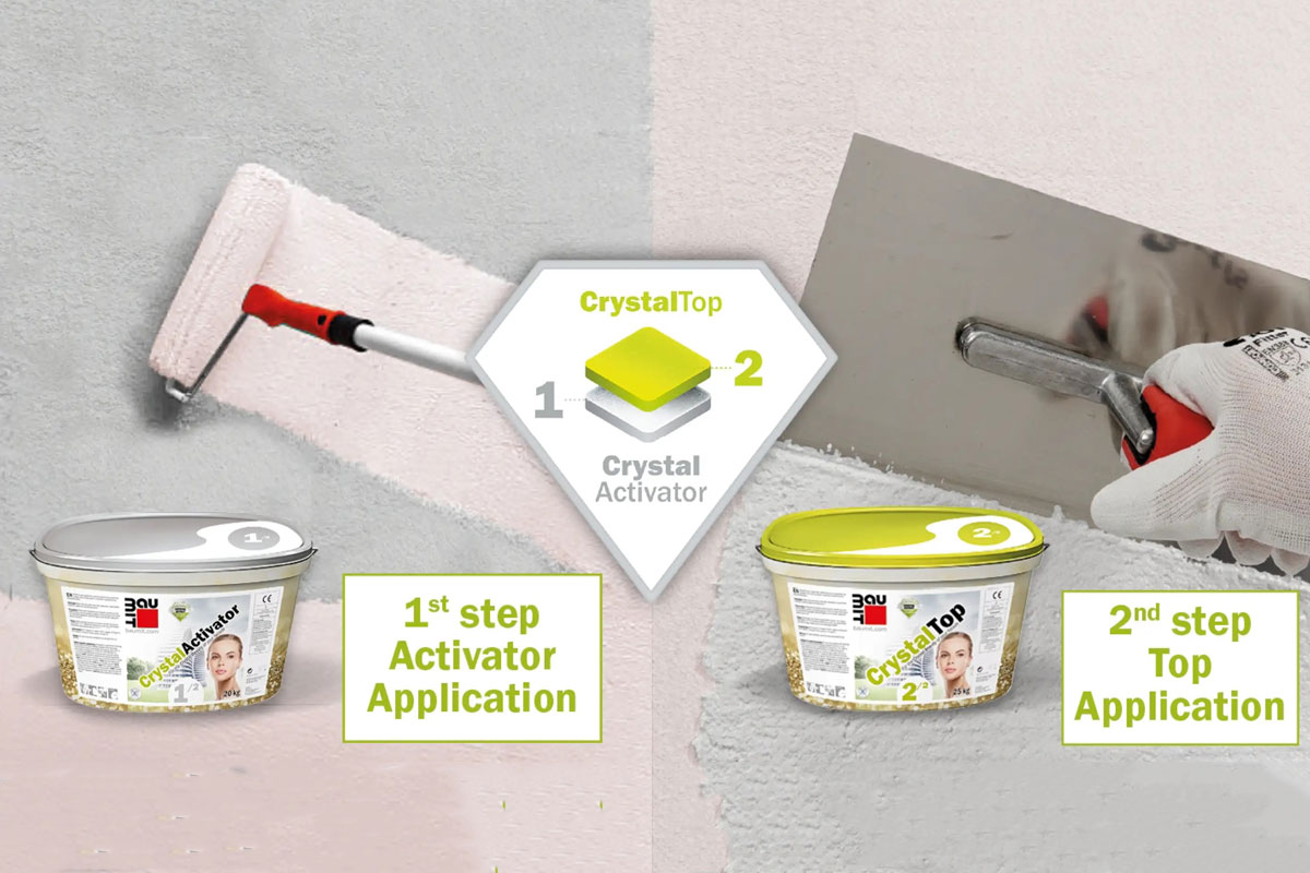 Koraci nanošenja Baumit CrystalSeta / foto: Baumit