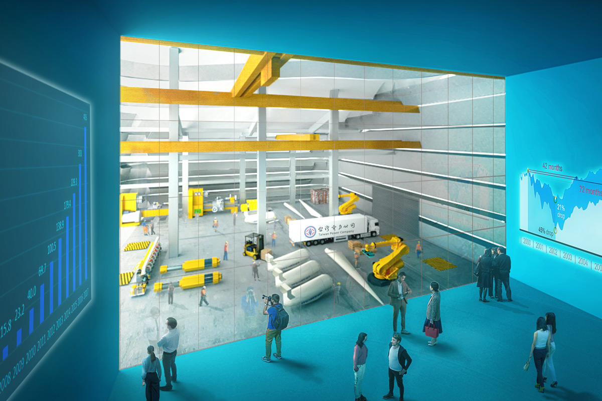 projekat: Sun Rock, enterijer galerije / autor projekta: MVRDV / 3D vizualizacija: MVRDV