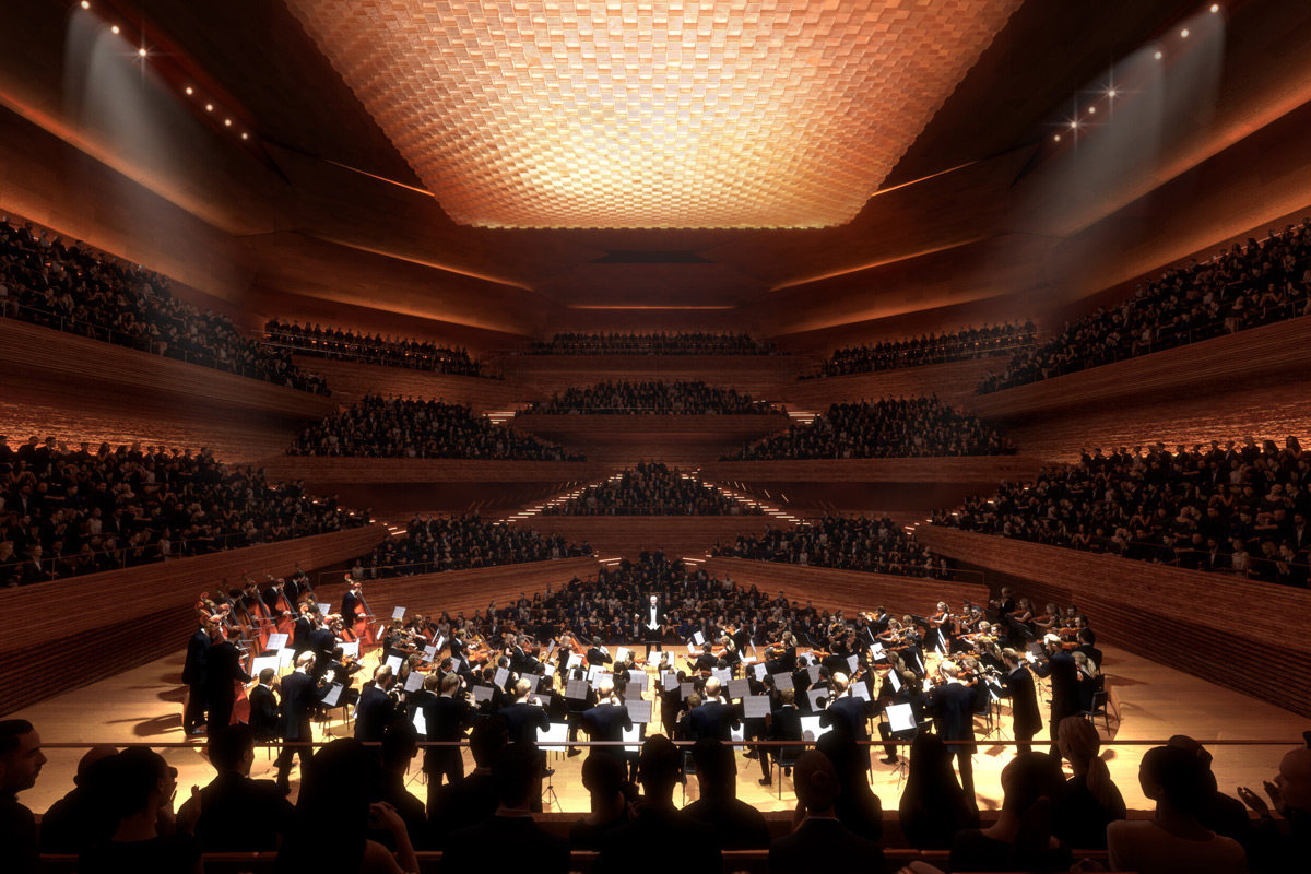 projekat: Vltavska filharmonija / autor projekta: BIG - Bjarke Ingels Group / 3D vizualizacija: BIG - Bjarke Ingels Group