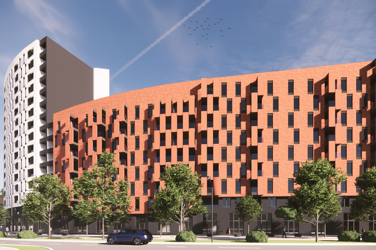 Stambeni kompleks Zoned Panonka u Novom Sadu / 3D vizualizacija: ZONED