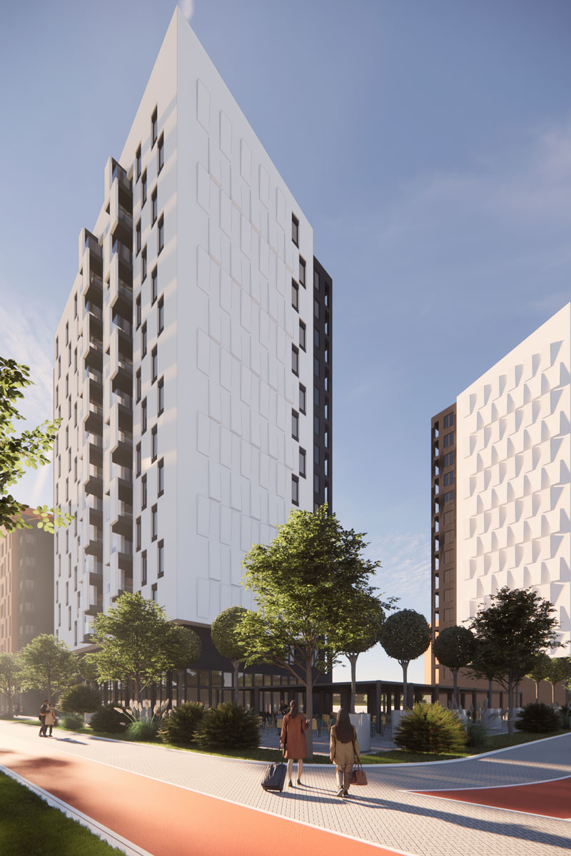 Stambeni kompleks Zoned Panonka / 3D vizualizacija: ZONED