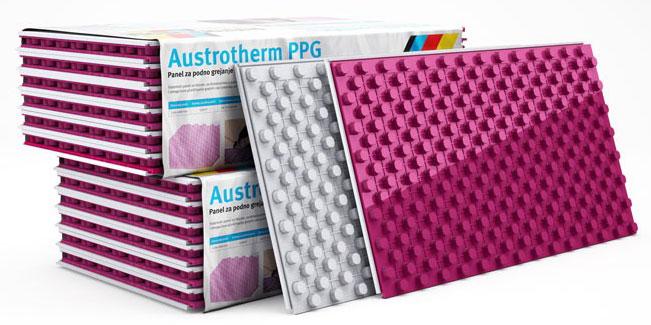 Austrotherm PPG panel / ploča za podno grejanje / foto: Austrotherm