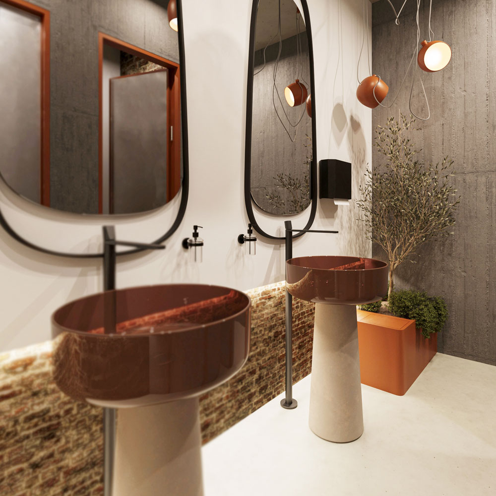 projekat: Javni toalet IT centra u NiŔu, ženski wc / autor: WDA Architects / 3D vizualizacija: WDA Architects