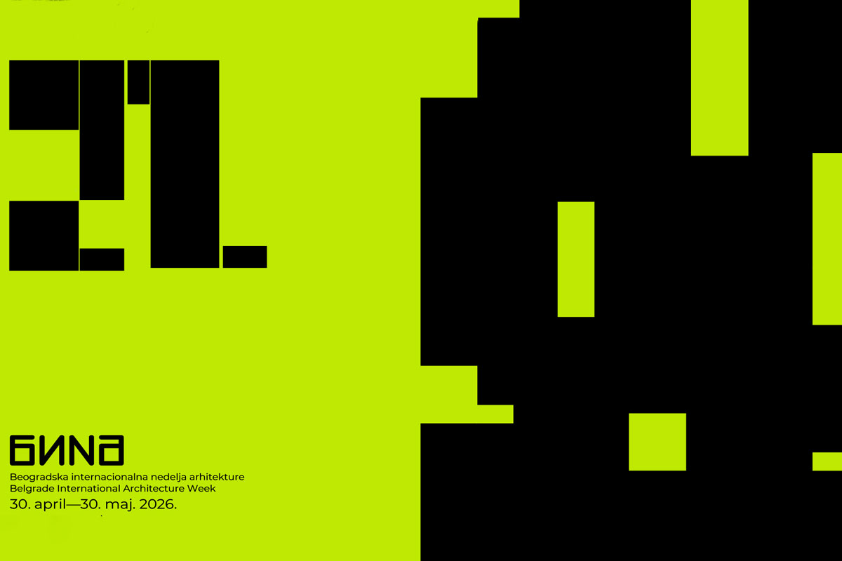 21. izdanje Beogradske internacionalne nedelje arhitekture – BINA 2026 / baner: BINA
