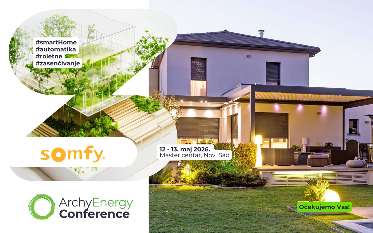 Dinamičko zasenčenje i automatizacija kao ključ savremene arhitekture - Somfy na ArchyEnergy 2026
