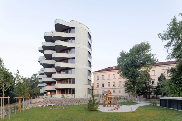Sadar + Vuga Architects, Gregorc/Vrhovec i Studio Krištof, projekat „Stambena zgrada Elipsa“ / foto: Ana Skobe