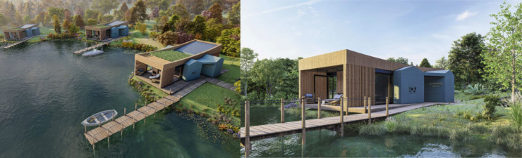 Koncept nZEB off-grid utoÄiÅ”ta u prirodi za Celadon Woods / foto: Ā©Studio Ener-tekt i LX Design