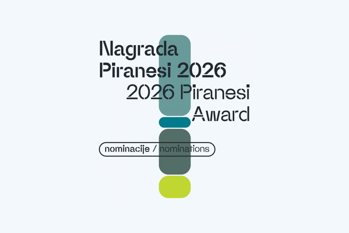 Nominacije za nagradu Piranesi 2026 / baner: Piranski dani arhitekture