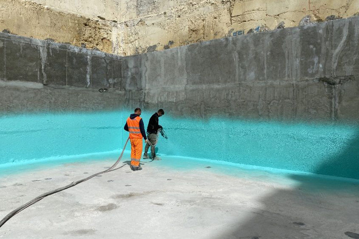 Prskana hidroizolacija za pouzdanu zaštitu podzemnih konstrukcija / foto: Mapei arhiva